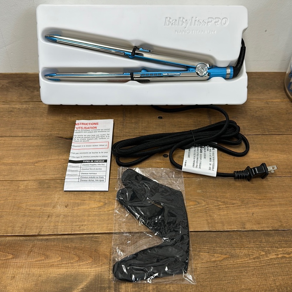 BaByliss PRO Nano Titanium PRIMA3100 Stainless Steel Flat Iron, 1” / 25mm
